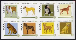 Eritrea 1984 Rotary - Dogs imperf set of 8 unmounted mint