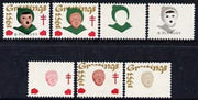 Cinderella - United States 1953 Christmas TB Seal (Inscribed Bermuda) set of 7 unmounted mint progressive proofs comprising the 4 individual colours and three composites incl the issued label