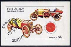 Eynhallow 1974 Vintage Cars #1 (1914 Piccard) imperf souvenir sheet (50p value) cto used