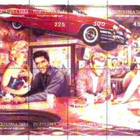 Touva 1995 'Hard Rock Cafe (Elvis, Marilyn Monroe, James Dean & Boggart) composite perf sheet containing 12 values unmounted mint