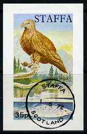 Staffa 1972 Pictorial imperf souvenir sheet (35p value) Golden Eagle & Salmon cto used