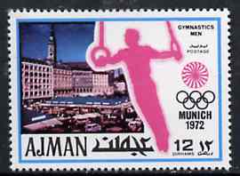 Ajman 1971 Rings 12dh from Munich Olympics perf set of 20, Mi 734 unmounted mint