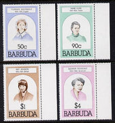 Barbuda 1981 Famous Women set of 4 unmounted mint, SG 546-9