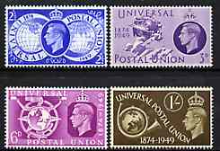 Great Britain 1949 KG6 75th Anniversary of Universal Postal Union unmounted mint set of 4