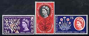 Great Britain 1961 Post Office Savings Bank unmounted mint set of 3, SG 623-25