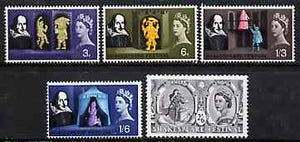 Great Britain 1964 Shakespeare Festival unmounted mint set of 5 (ordinary) SG 646-508