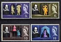 Great Britain 1964 Shakespeare Festival unmounted mint set of 4 (phosphor),SG 646-49