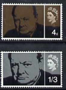 Great Britain 1965 Churchill Commemoration unmounted mint set of 2 (ordinary) SG 661-62