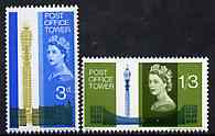 Great Britain 1965 Post Office Tower unmounted mint set of 2 (ordinary) SG 679-80