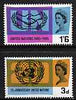 Great Britain 1965 United Nations & International Co-operation Year unmounted mint set of 2 (phosphor) SG 681-82p