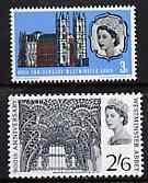 Great Britain 1966 900th Anniversary of Westminster Abbey unmounted mint set of 2 (ordinary) SG 687-88