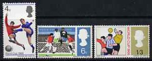 Great Britain 1966 World Cup Football unmounted mint set of 3 (phosphor) SG 693-95p