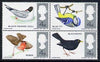 Great Britain 1966 British Birds unmounted mint se-tenant block of 4 (ordinary)
