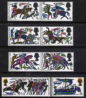 Great Britain 1966 Battle of Hastings unmounted mint set of 8 (phosphor) SG 705-12p