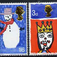 Great Britain 1966 Christmas unmounted mint set of 2 (phosphor) SG 713-14p