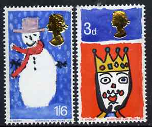 Great Britain 1966 Christmas unmounted mint set of 2 (phosphor) SG 713-14p