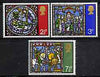 Great Britain 1971 Christmas - Stained Glass Windows set of 3 unmounted mint, SG 894-6