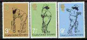 Great Britain 1973 County Cricket (W G Grace) unmounted mint set of 3, SG 928-30