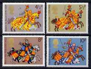 Great Britain 1974 Medieval Warriors set of 4 unmounted mint, SG 958-61