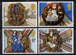 Great Britain 1974 Christmas - Roof Bosses set of 4 unmounted mint, SG 966-69