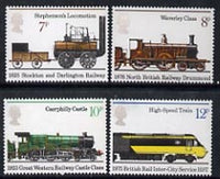 Great Britain 1975 150th Anniversary of Public Railways set of 4 unmounted mint, SG 984-87