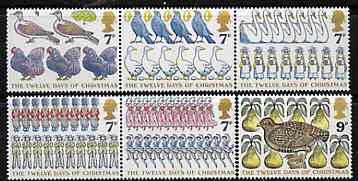 Great Britain 1977 Christmas - Twelve Days of Christmas set of 6 unmounted mint, SG 1044-49