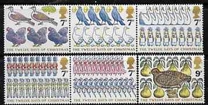 Great Britain 1977 Christmas - Twelve Days of Christmas set of 6 unmounted mint, SG 1044-49