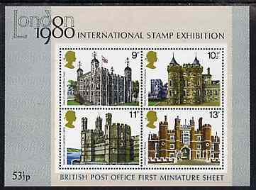 Great Britain 1978 British Architecture (Historic Buildings) unmounted mint m/sheet (Britains first m/sheet) SG MS 1058