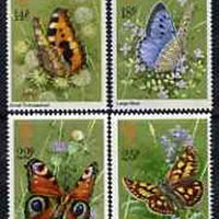 Great Britain 1981 Butterflies unmounted mint set of 4 SG 1151-54