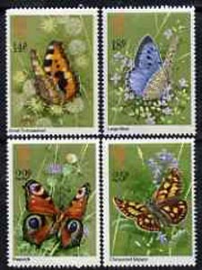 Great Britain 1981 Butterflies unmounted mint set of 4 SG 1151-54