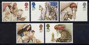Great Britain 1984 Christmas set of 5 unmounted mint, SG 1267-71 (gutter pairs available price x 2)