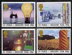 Great Britain 1986 Industry Year set of 4 unmounted mint, SG 1308-11
