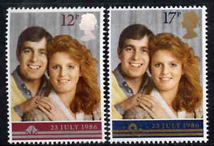 Great Britain 1986 Royal Wedding set of 2 unmounted mint, SG 1333-34