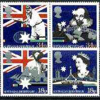 Great Britain 1988 Bicentenary of Australian Settlement set of 4 (2 se-tenant pairs) unmounted mint, SG 1396-99