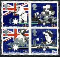 Great Britain 1988 Bicentenary of Australian Settlement set of 4 (2 se-tenant pairs) unmounted mint, SG 1396-99