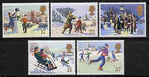 Great Britain 1990 Christmas set of 5 unmounted mint, SG 1526-30