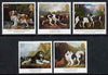 Great Britain 1991 Dog Paintings by George Stubbs set of 5 unmounted mint, SG 1531-35