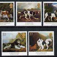 Great Britain 1991 Dog Paintings by George Stubbs set of 5 unmounted mint, SG 1531-35