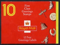 Great Britain 1991 Greeting Stamps (Good Luck) unmounted mint booklet pane of 10,plus 12 labels