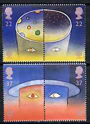 Great Britain 1991 Europa - Space set of 4 (2 se-tenant pairs) unmounted mint SG 1560-63
