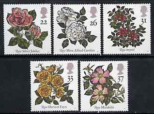 Great Britain 1991 World Congress of Roses set of 5 unmounted mint SG 1568-72
