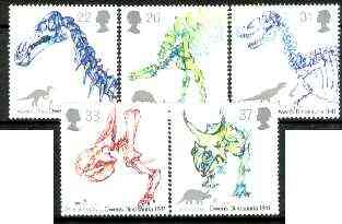 Great Britain 1991 Dinosaurs Identification by Owen set of 5 unmounted mint, SG 1573-77