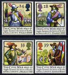 Great Britain 1992 Civil War 350th Anniversary set of 4 unmounted mint, SG 1620-23