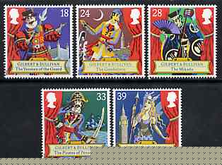Great Britain 1992 Gilbert & Sullivan Operas set of 5 unmounted mint, SG 1624-28