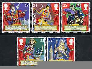 Great Britain 1992 Gilbert & Sullivan Operas set of 5 unmounted mint, SG 1624-28