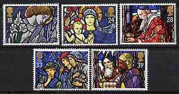 Great Britain 1992 Christmas - Stained Glass Windows set of 5 unmounted mint SG 1634-38