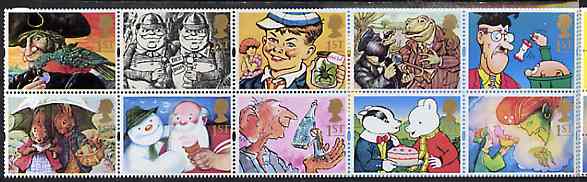 Great Britain 1993 Greeting Stamps (Gift Giving) unmounted mint booklet pane of 10, SG 1644a