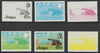 Antigua 1976 Cannon 50c (with imprint) set of 6 imperf progressive colour proofs comprising the 4 basic colours, blue & yellow composite plus all 4 colours (as SG 481B) unmounted mint