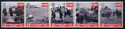 Great Britain 1994 D-Day 50th Anniversary, unmounted mint strip of 5 SG 1824-28