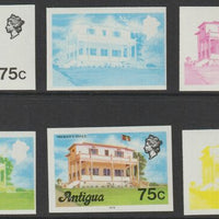Antigua 1976 Premier's Office 75c (with imprint) set of 6 imperf progressive colour proofs comprising the 4 basic colours, blue & yellow composite plus all 4 colours (as SG 482B) unmounted mint